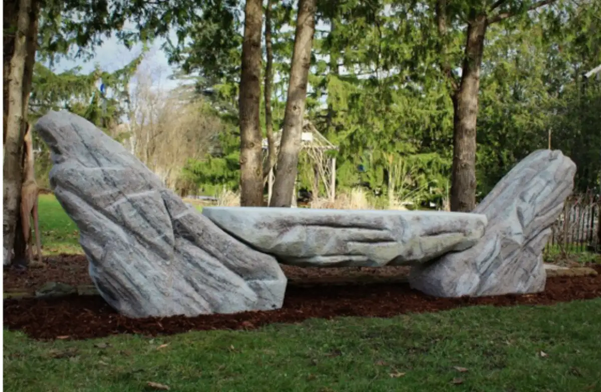 Sculpted concrete garden feature for Sarasota FL luxury property
