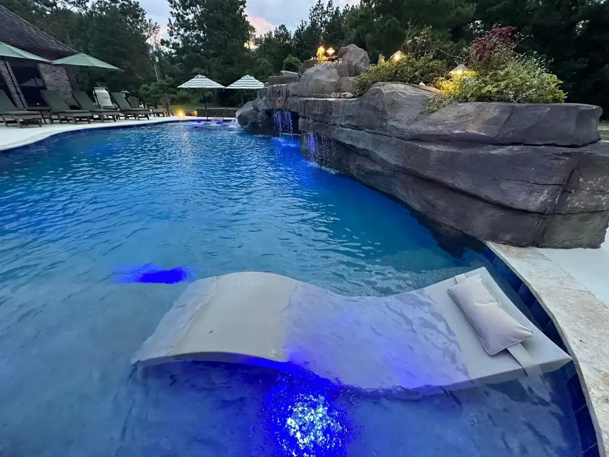 Luxury pool waterfall builder serving Naples Florida