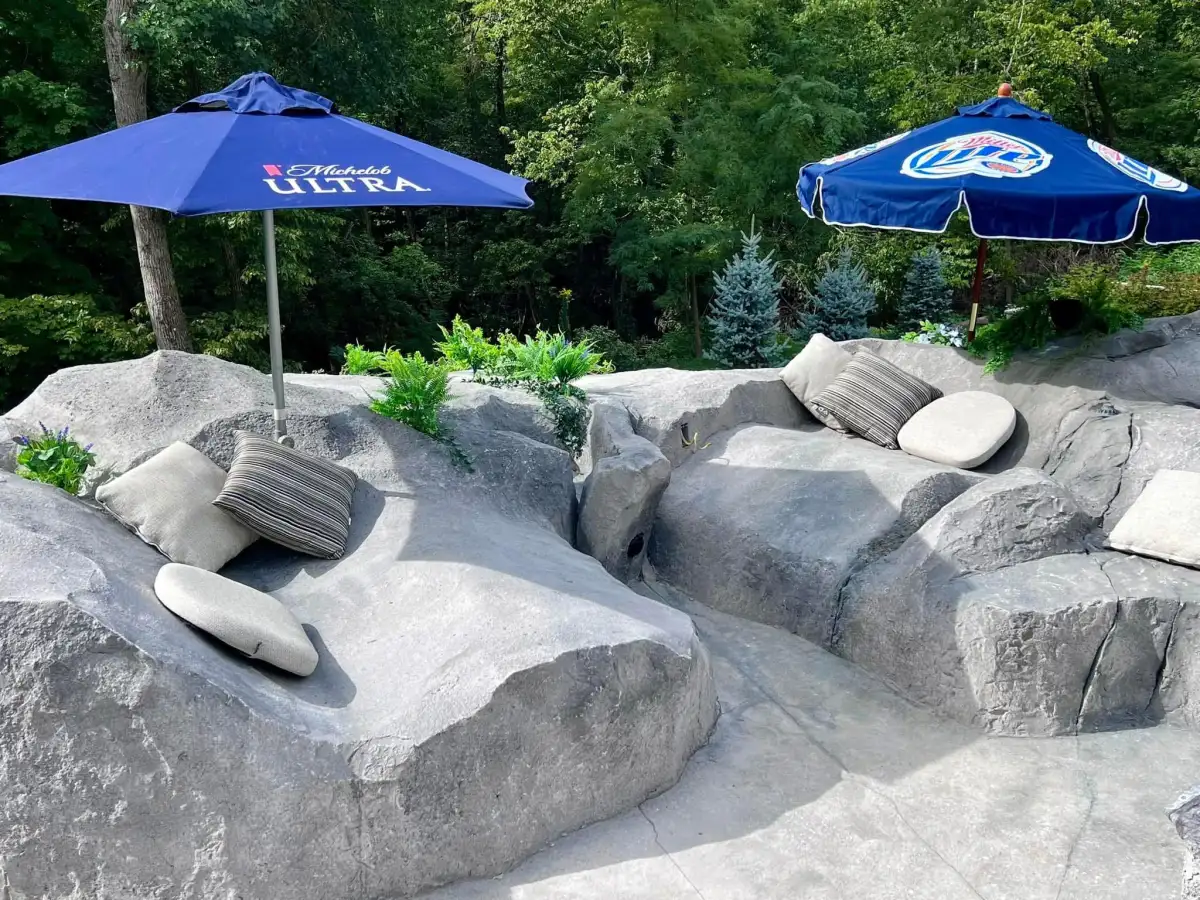Custom outdoor living environment by Boulder Legacies